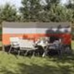 vidaXL Brise-vent de camping gris et orange 340x130 cm imperméable brise-vent de plage brise-vent de camping-car 4009659