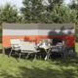 vidaXL Brise-vent de camping gris et orange 340x130 cm imperméable brise-vent de plage brise-vent de camping-car 4009659