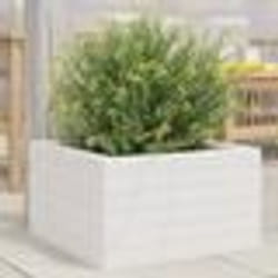 vidaXL Jardinière blanc 40x40x23 cm bois de pin massif