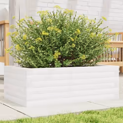 vidaXL Jardinière blanc 70x40x23 cm bois de pin massif