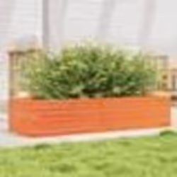 vidaXL Jardinière cire marron 110x40x23 cm bois de pin massif