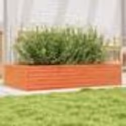 vidaXL Jardinière cire marron 110x60x23 cm bois de pin massif