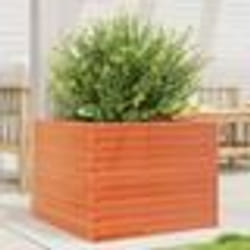 vidaXL Jardinière cire marron 60x60x45,5 cm bois de pin massif