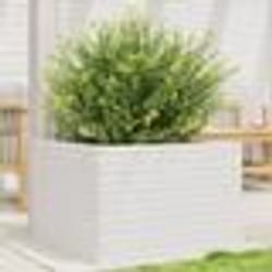 vidaXL Jardinière blanc 70x70x45,5 cm bois de pin massif