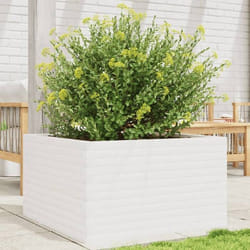 vidaXL Jardinière blanc 80x80x45,5 cm bois de pin massif