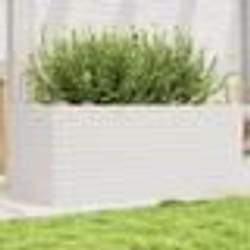 vidaXL Jardinière blanc 110x60x45,5 cm bois de pin massif