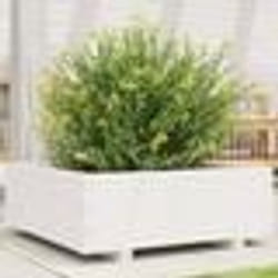 vidaXL Jardinière blanc 70x70x26,5 cm bois de pin massif
