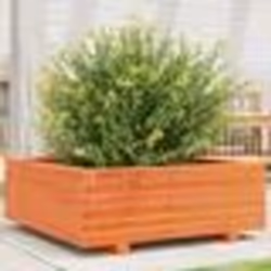vidaXL Jardinière cire marron 70x70x26,5 cm bois de pin massif