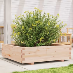 Cette jardinière en bois est un choix idéal pour cultiver une variété de fleurs ou de plantes. Cadre robuste et stable : le b ...