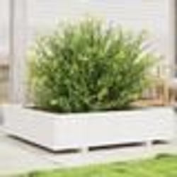 vidaXL Jardinière blanc 100x100x26,5 cm bois de pin massif