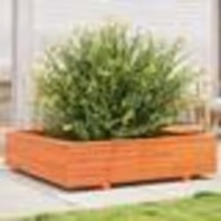 vidaXL Jardinière cire marron 100x100x26,5 cm bois de pin massif