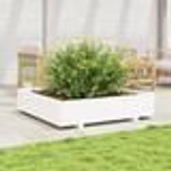 vidaXL Jardinière blanc 110x110x26,5 cm bois de pin massif