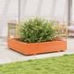 vidaXL Jardinière cire marron 110x110x26,5 cm bois de pin massif