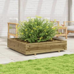 vidaXL Jardinière 110x110x26,5 cm bois de pin imprégné