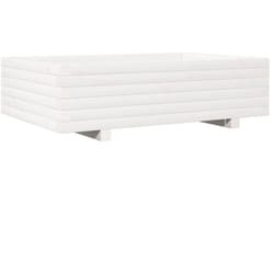 Vidaxl - Jardinière blanc 90x60x26,5 cm bois de pin massif