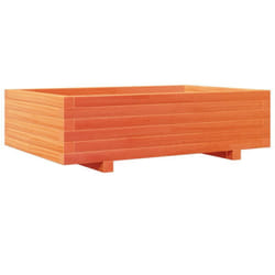 Jardinière cire marron 90x60x26,5 cm bois de pin massif vidaXL