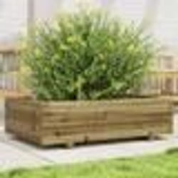 vidaXL Jardinière 90x60x26,5 cm bois de pin imprégné