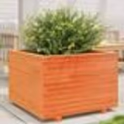 vidaXL Jardinière cire marron 70x70x49,5 cm bois de pin massif
