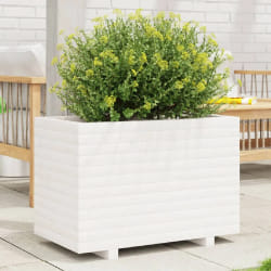 vidaXL Jardinière blanc 70x40x49,5 cm bois de pin massif