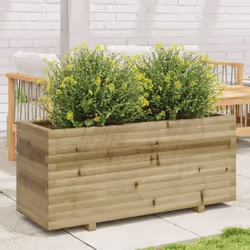 Cette jardinière en bois est un choix idéal pour cultiver une variété de fleurs ou de plantes. Cadre robuste et stable : le b ...