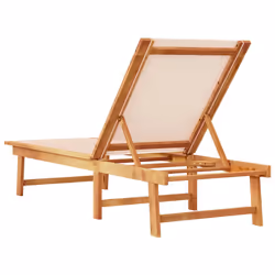 VidaXL 4008412 chaise d'extérieur Linge Siège rembourré Bois d'acacia, Tissu - Vue supplémentaire 5