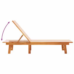 VidaXL 4008412 chaise d'extérieur Linge Siège rembourré Bois d'acacia, Tissu - Vue supplémentaire 6