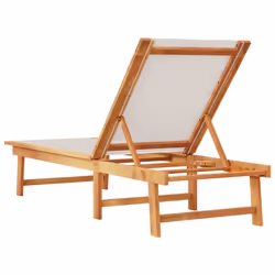 VidaXL 4008413 chaise d'extérieur Linge Siège rembourré Bois d'acacia, Tissu - Vue supplémentaire 5
