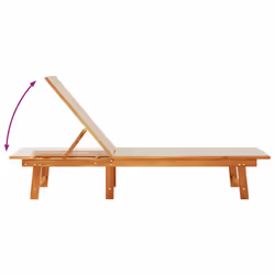 VidaXL 4008413 chaise d'extérieur Linge Siège rembourré Bois d'acacia, Tissu - Vue supplémentaire 6