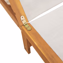 VidaXL 4008413 chaise d'extérieur Linge Siège rembourré Bois d'acacia, Tissu - Vue supplémentaire 7