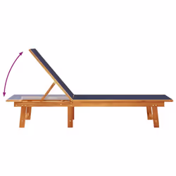 VidaXL 4008414 chaise d'extérieur Linge Siège rembourré Bois d'acacia, Tissu - Vue supplémentaire 6