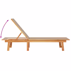 VidaXL 4008415 chaise d'extérieur Linge Siège rembourré Bois d'acacia, Tissu - Vue supplémentaire 4
