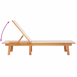 VidaXL 4008417 chaise d'extérieur Linge Siège rembourré Bois d'acacia - Vue supplémentaire 6