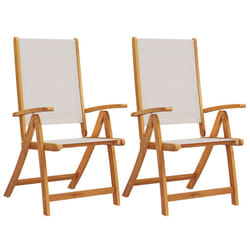 VidaXL 4008421 chaise d'extérieur Terrace Siège rembourré Bois d'acacia, Tissu Gris