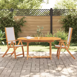 VidaXL 4008421 chaise d'extérieur Terrace Siège rembourré Bois d'acacia, Tissu Gris