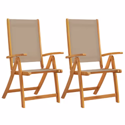 VidaXL 4008423, Terrace, Siège rembourré, Bois d'acacia, Tissu, Taupe, 110 kg, 570 mm