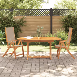 VidaXL 4008423 chaise d'extérieur Terrace Siège rembourré Bois d'acacia, Tissu Taupe