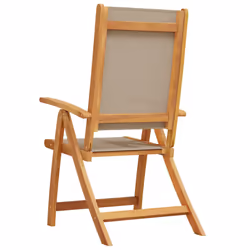VidaXL 4008423 chaise d'extérieur Terrace Siège rembourré Bois d'acacia, Tissu Taupe - Vue supplémentaire 6