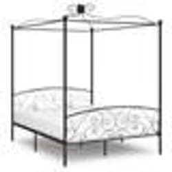 vidaXL Ensemble de bistro 3 pcs gris polypropylène et bois massif