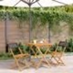 vidaXL Ensemble de bistro 3 pcs noir résine tressée et bois massif