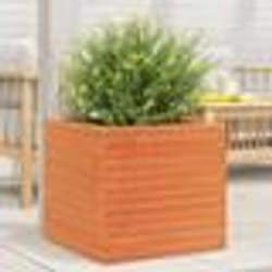 vidaXL Jardinière cire marron 50x50x46 cm bois de pin massif