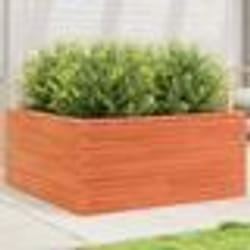 vidaXL Jardinière cire marron 100x100x46 cm bois de pin massif