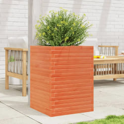 vidaXL Jardinière cire marron 50x50x68,5 cm bois de pin massif