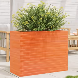 vidaXL Jardinière cire marron 90x40x68,5 cm bois de pin massif