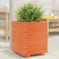 vidaXL Jardinière cire marron 40x40x49,5 cm bois de pin massif