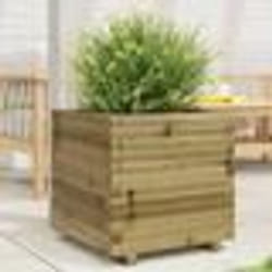 vidaXL Jardinière 50x50x49,5 cm bois de pin imprégné