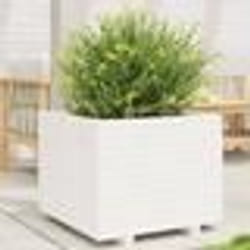 vidaXL Jardinière blanc 60x60x49,5 cm bois de pin massif