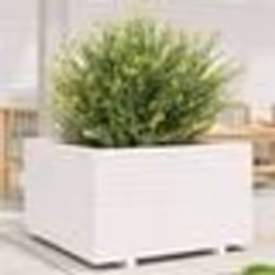 vidaXL Jardinière blanc 80x80x49,5 cm bois de pin massif