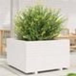 vidaXL Jardinière blanc 80x80x49,5 cm bois de pin massif