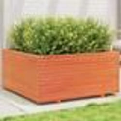 vidaXL Jardinière cire marron 100x100x49,5 cm bois de pin massif