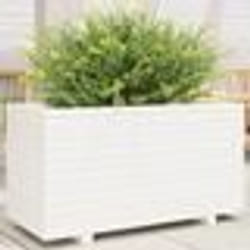 vidaXL Jardinière blanc 90x40x49,5 cm bois de pin massif